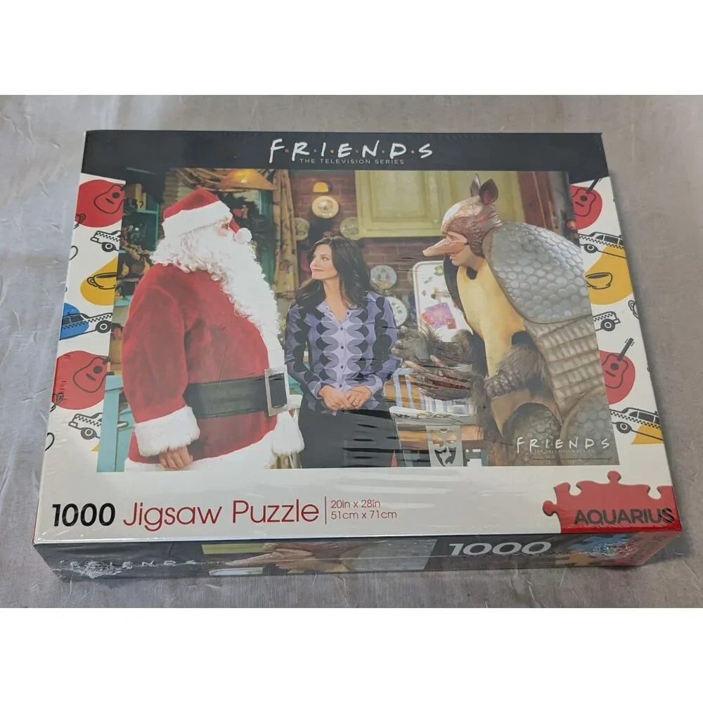 FRIENDS TV Show 1000 Pc Jigsaw Puzzle Aquarius Holiday Armadillo Santa Sealed